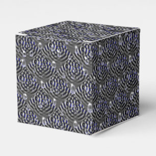 Raindrops on blue grey Metal Favour Box