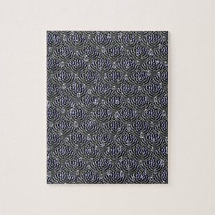 Raindrops on blue grey Metal Jigsaw Puzzle