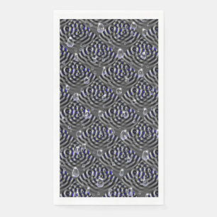 Raindrops on blue grey Metal Napkin