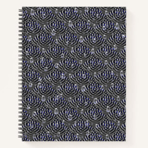 Raindrops on blue grey Metal Notebook