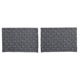 Raindrops on blue grey Metal Pillowcase