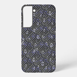 Raindrops on blue grey Metal Samsung Galaxy Case