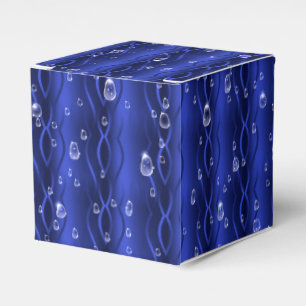 Raindrops on blue Metal Favour Box
