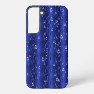 Raindrops on blue Metal Samsung Galaxy Case
