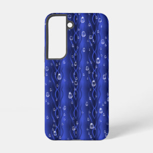 Raindrops on blue Metal Samsung Galaxy Case