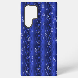 Raindrops on blue Metal Samsung Galaxy Case
