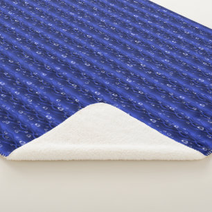 Raindrops on blue Metal Sherpa Blanket