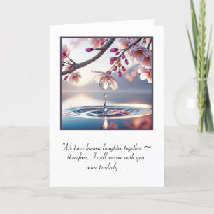 Raindrops On Cherry Blossoms for Sympathy Card