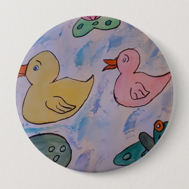 Raindrops on Ducklings Badge (Front)