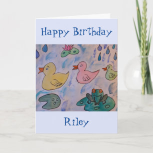 Raindrops on Ducklings Birthday Card