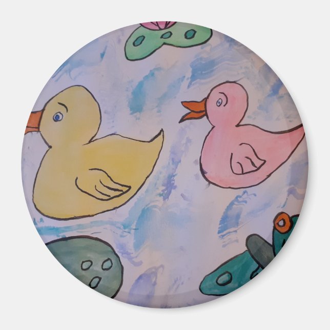 Raindrops on Ducklings Magnet (Front)