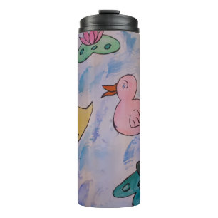 Raindrops on Ducklings Thermal Tumbler