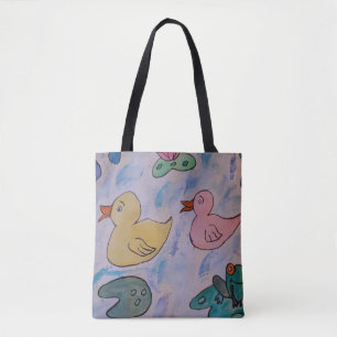 Raindrops on Ducklings Tote Bag
