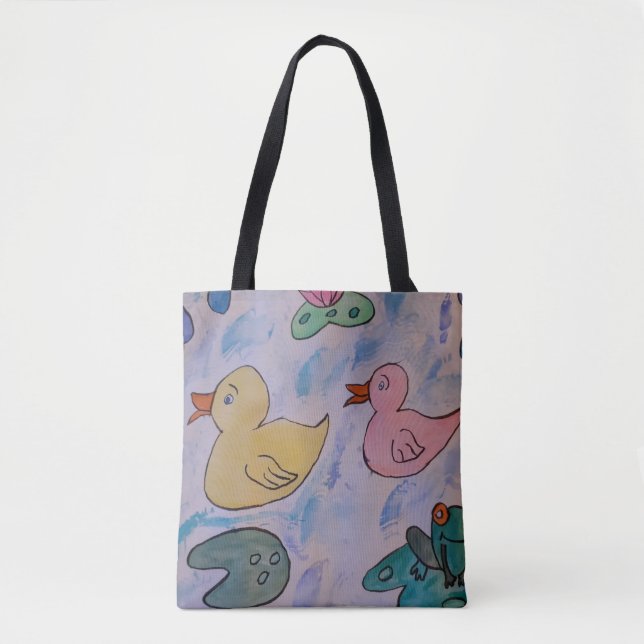 Raindrops on Ducklings Tote Bag (Front)