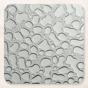 Raindrops on Glass Roof Square Paper Coaster