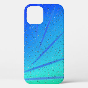 Raindrops On Green & Blue Abstract iPhone 12 Case