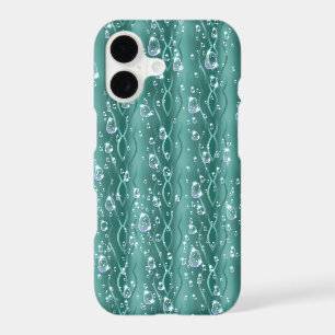 Raindrops on Green Metal