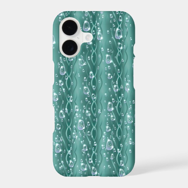 Raindrops on Green Metal (Back)
