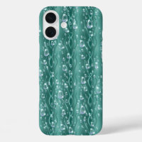 Raindrops on Green Metal