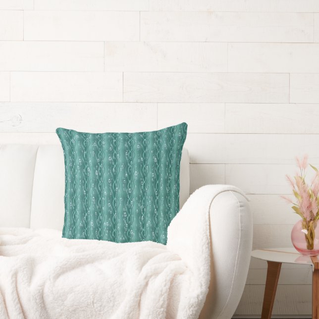 Raindrops on green Metal Cushion (Couch)