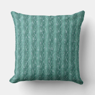 Raindrops on green Metal Cushion