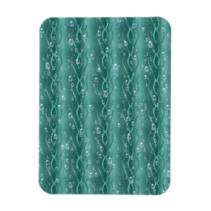 Raindrops on green Metal Magnet