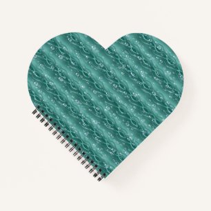 Raindrops on green Metal Notebook