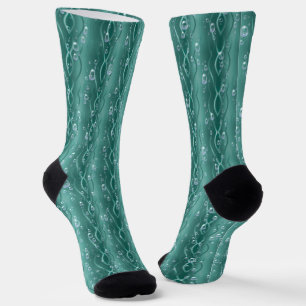 Raindrops on green Metal Socks