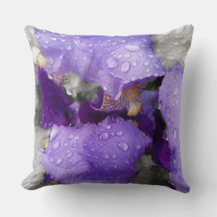 raindrops on iris cushion