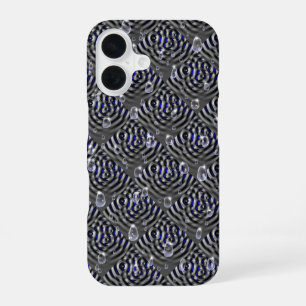 Raindrops on Metal iPhone 16 Case