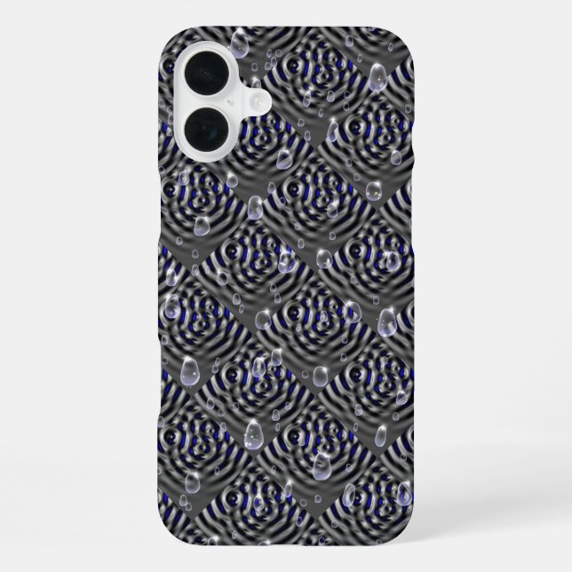 Raindrops on Metal iPhone Case (Back)