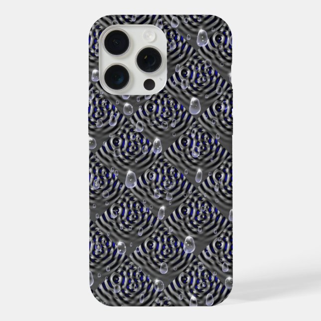 Raindrops on Metal iPhone Case (Back)