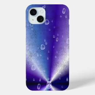 Raindrops on Purple Rainbow iPhone 15 Mini Case