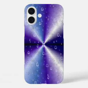 Raindrops on Purple Rainbow iPhone 16 Plus Case