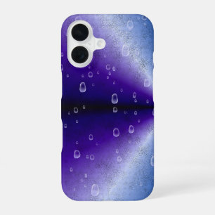 Raindrops on Purple Rainbow iPhone 16 Case