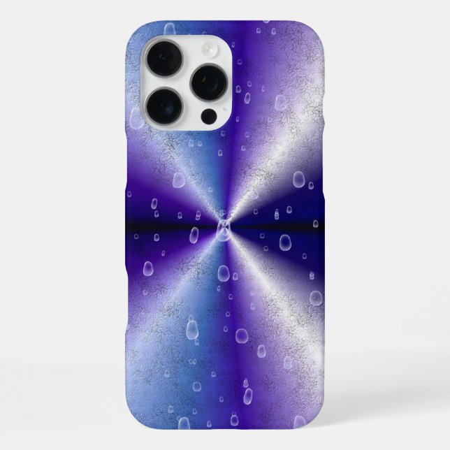 Raindrops on Purple Rainbow iPhone Case (Back)