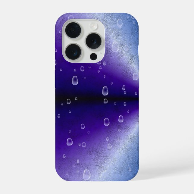 Raindrops on Purple Rainbow iPhone Case (Back)