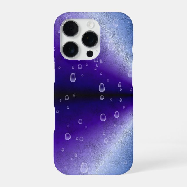 Raindrops on Purple Rainbow iPhone Case (Back)