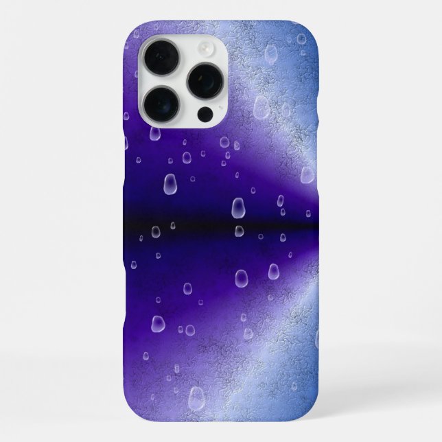 Raindrops on Purple Rainbow iPhone Case (Back)