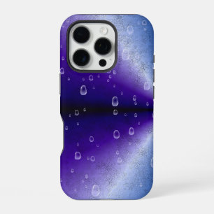 Raindrops on Purple Rainbow iPhone 16 Pro Case