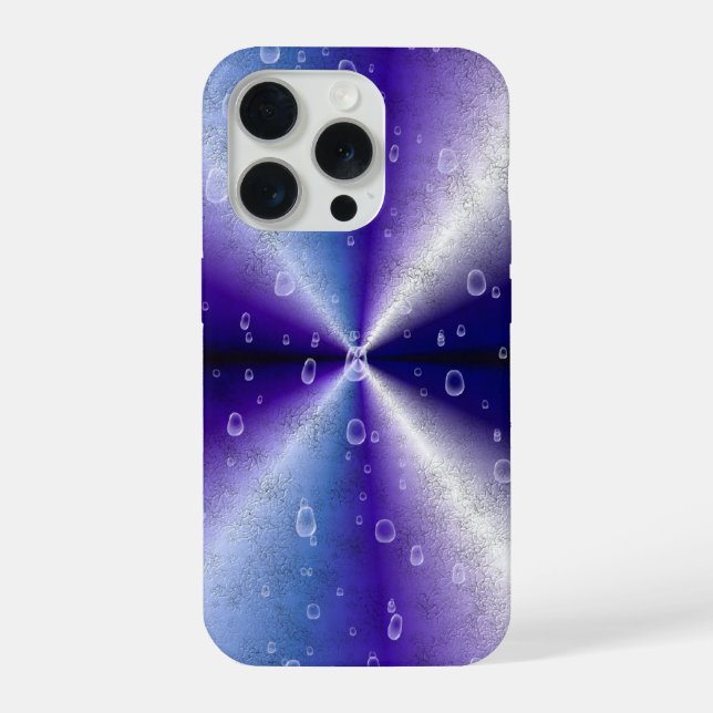 Raindrops on Purple Rainbow iPhone Case (Back)