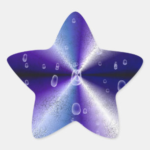 Raindrops on Purple Rainbow Star Sticker