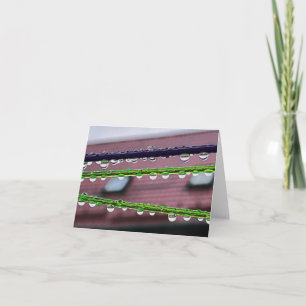 Raindrops on strings thank you card