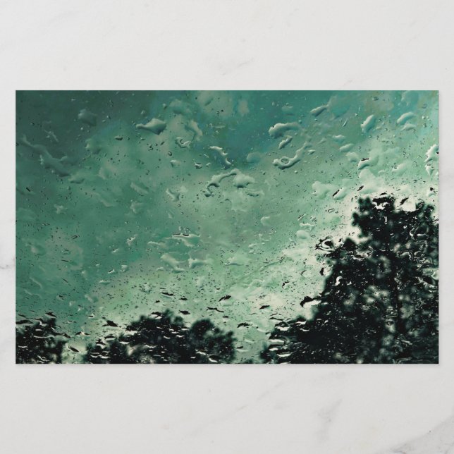 raindrops on the window  stationery (Front)