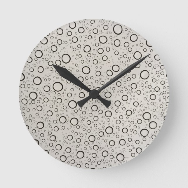 Raindrops Round Clock (Front)