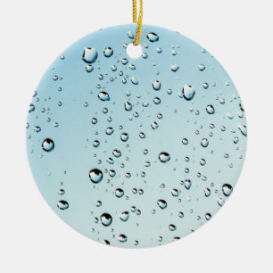 Raindrops Texture Ceramic Ornament