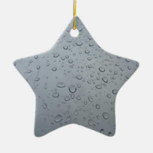 Raindrops, Water Drops, Rainy Window, Raining Ceramic Tree Decoration