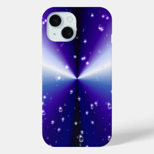 Raindrops with Stars on Purple Blue Black Rainbow iPhone 15 Case