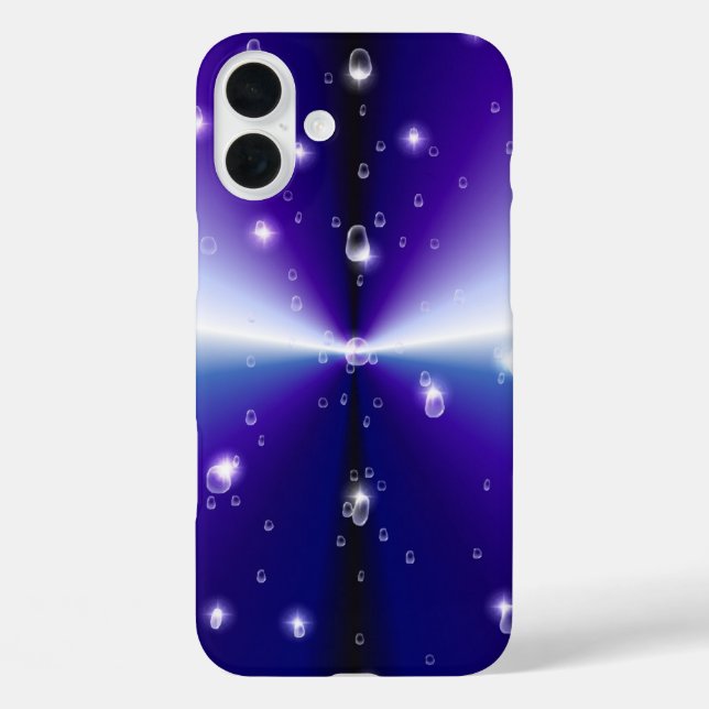 Raindrops with Stars on Purple Blue Black Rainbow Case-Mate iPhone Case (Back)