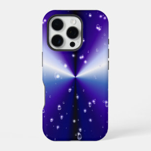 Raindrops with Stars on Purple Blue Black Rainbow iPhone 16 Pro Case
